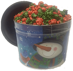 Snowman Gourmet Popcorn Gift Tin
